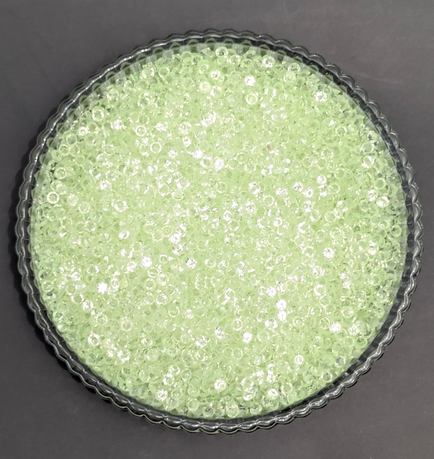 3mm Diamond Cut Rhinestone- Light Neon Green