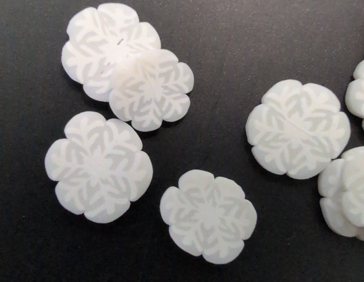 White Snowflake Polymer Clay