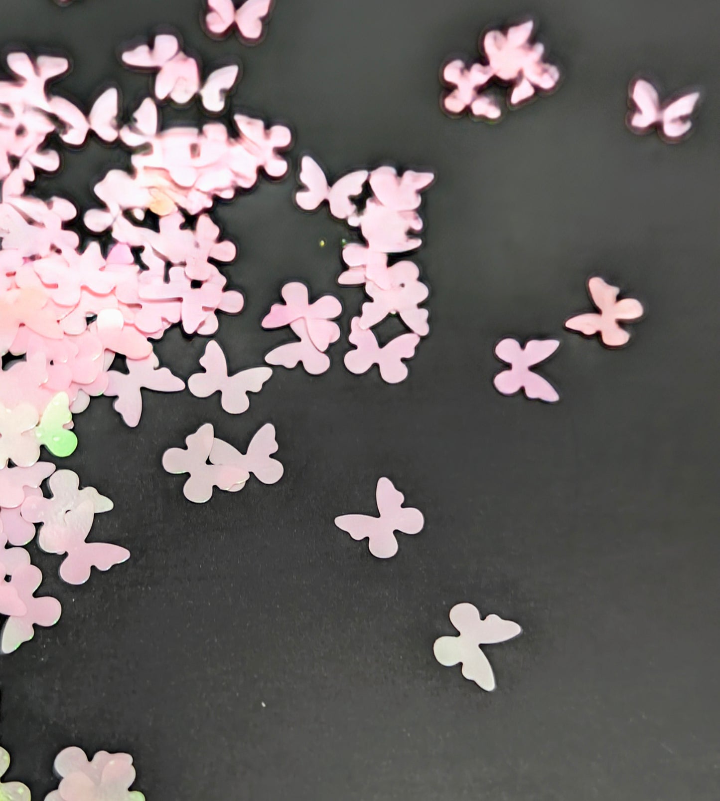 Holographic Pink 5mm Butterfly Shape Glitter