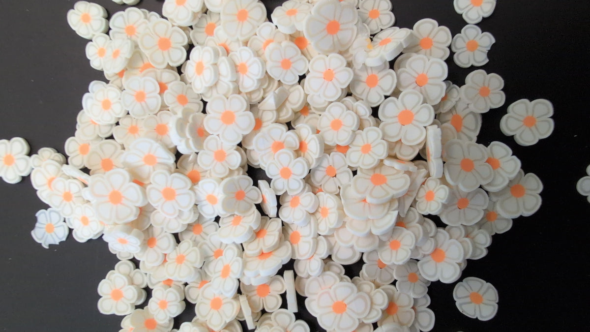 White Flower Polymer Clay