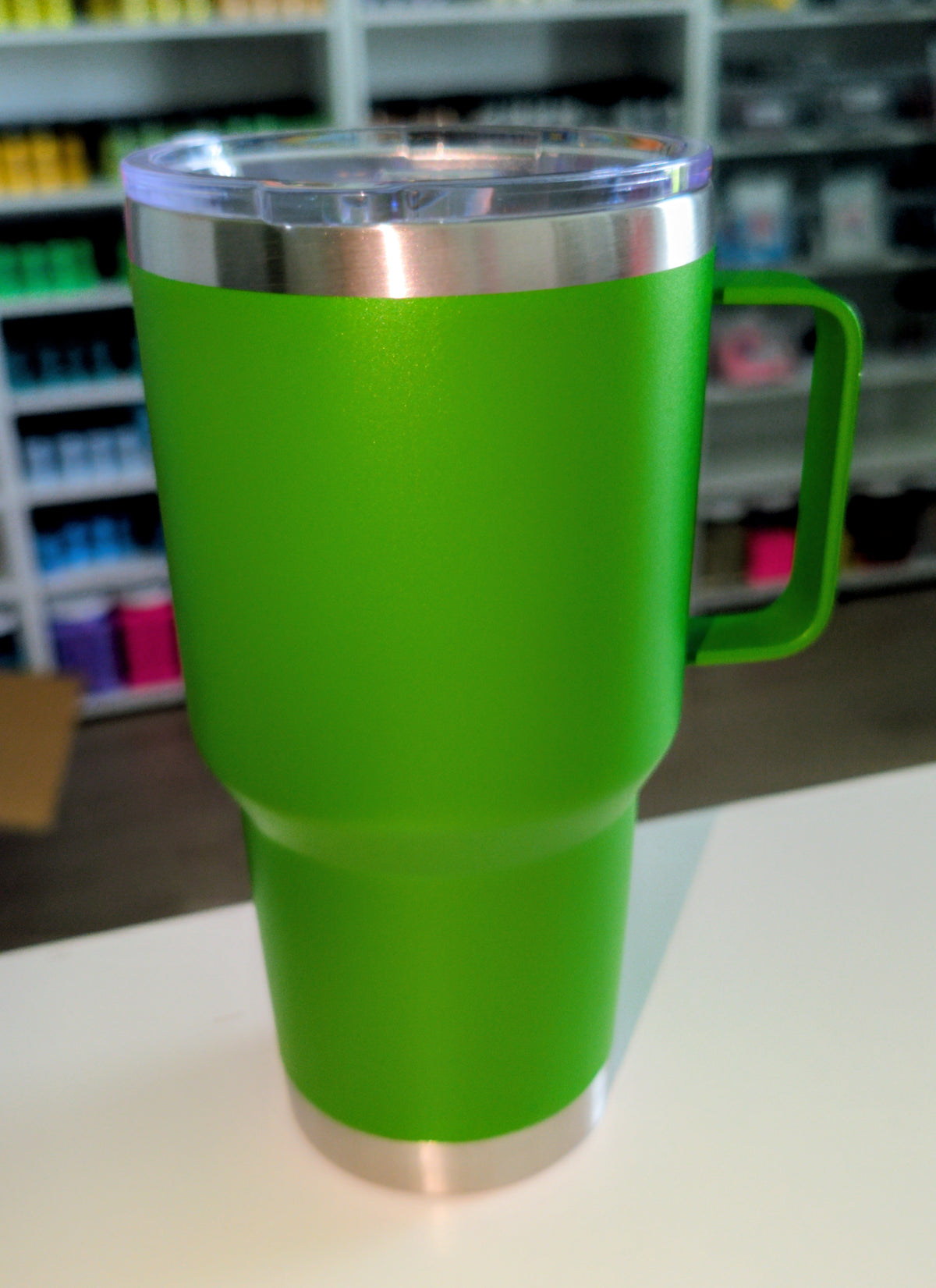 30oz Stainless Steel Dark Lime Green Tumbler