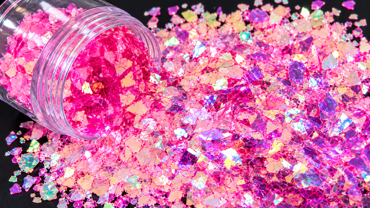 Pink Iridescent Flakes