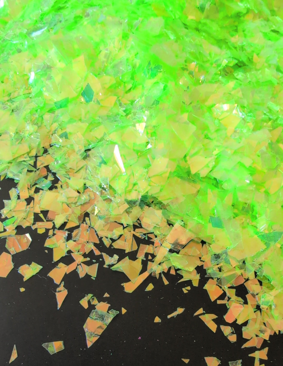 Lime Green Iridescent Flakes