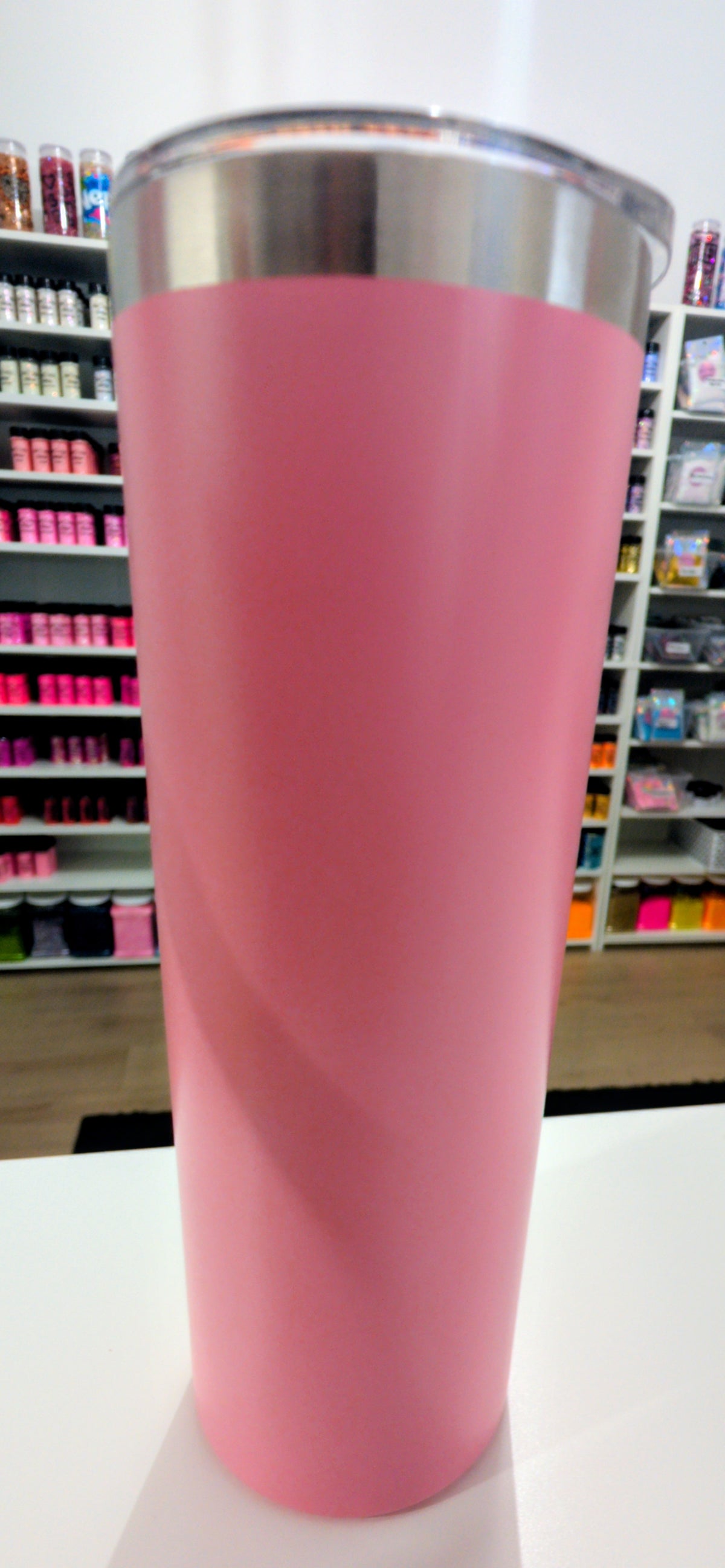 20oz Stainless Steel Light Pink Tumbler