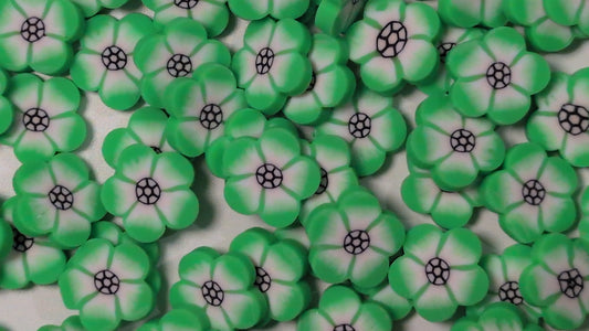 Green Flower Polymer Clay