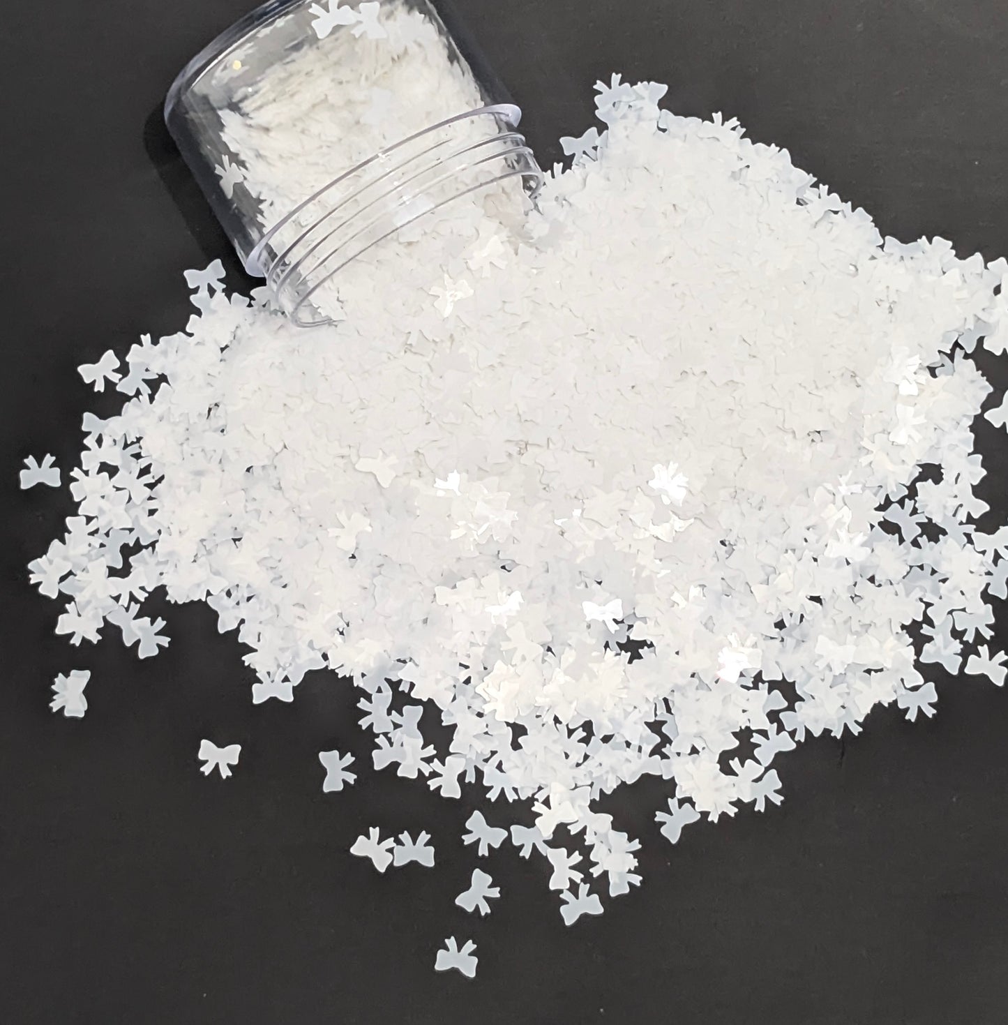 White Bow Shape Glitter