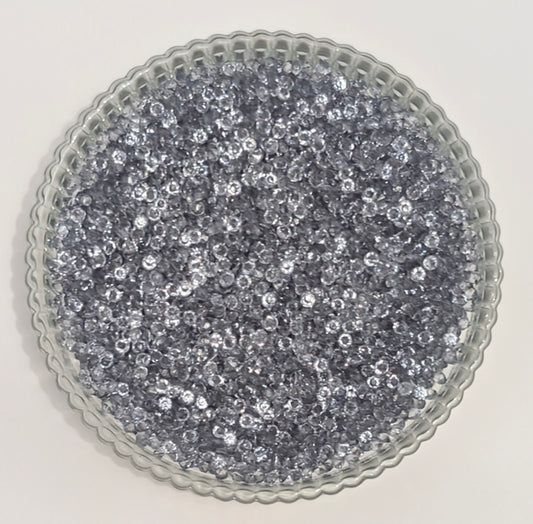 3mm Diamond Cut Rhinestone- Grey