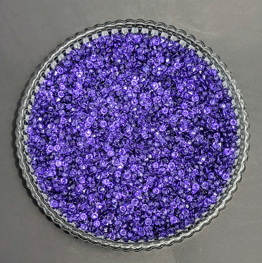 3mm Diamond Cut Rhinestone- Dark Purple