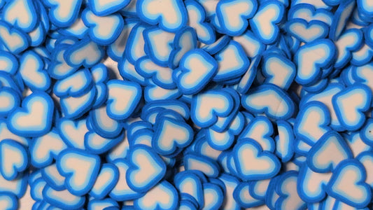 Blue Hearts Polymer Clay
