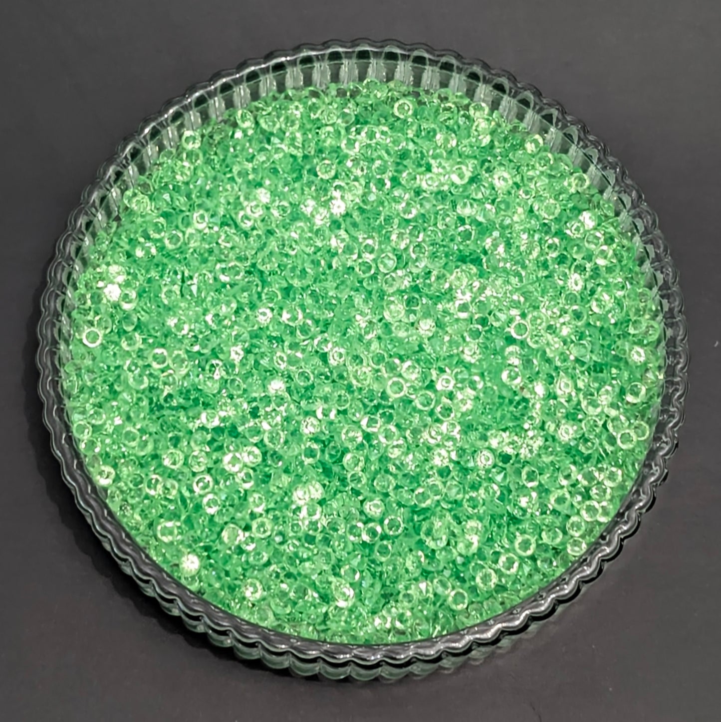 3mm Diamond Cut Rhinestone- Bright Neon Green