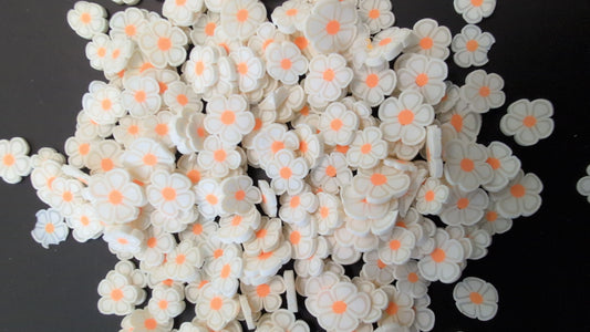 White Flower Polymer Clay
