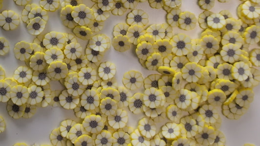 Yellow Flowers Polymer Clay
