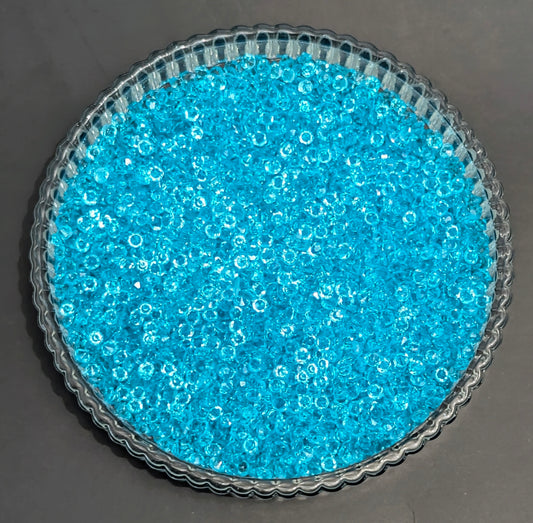 3mm Diamond Cut Rhinestone- Aqua Blue