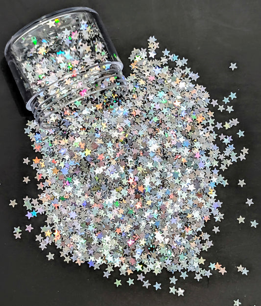 Silver Star Shape Glitter