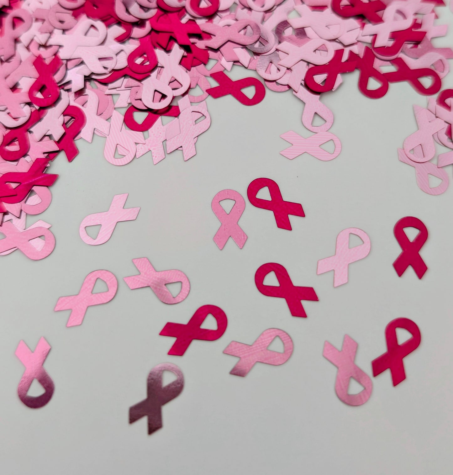 Breast Cancer Ribbon Shape Glitter