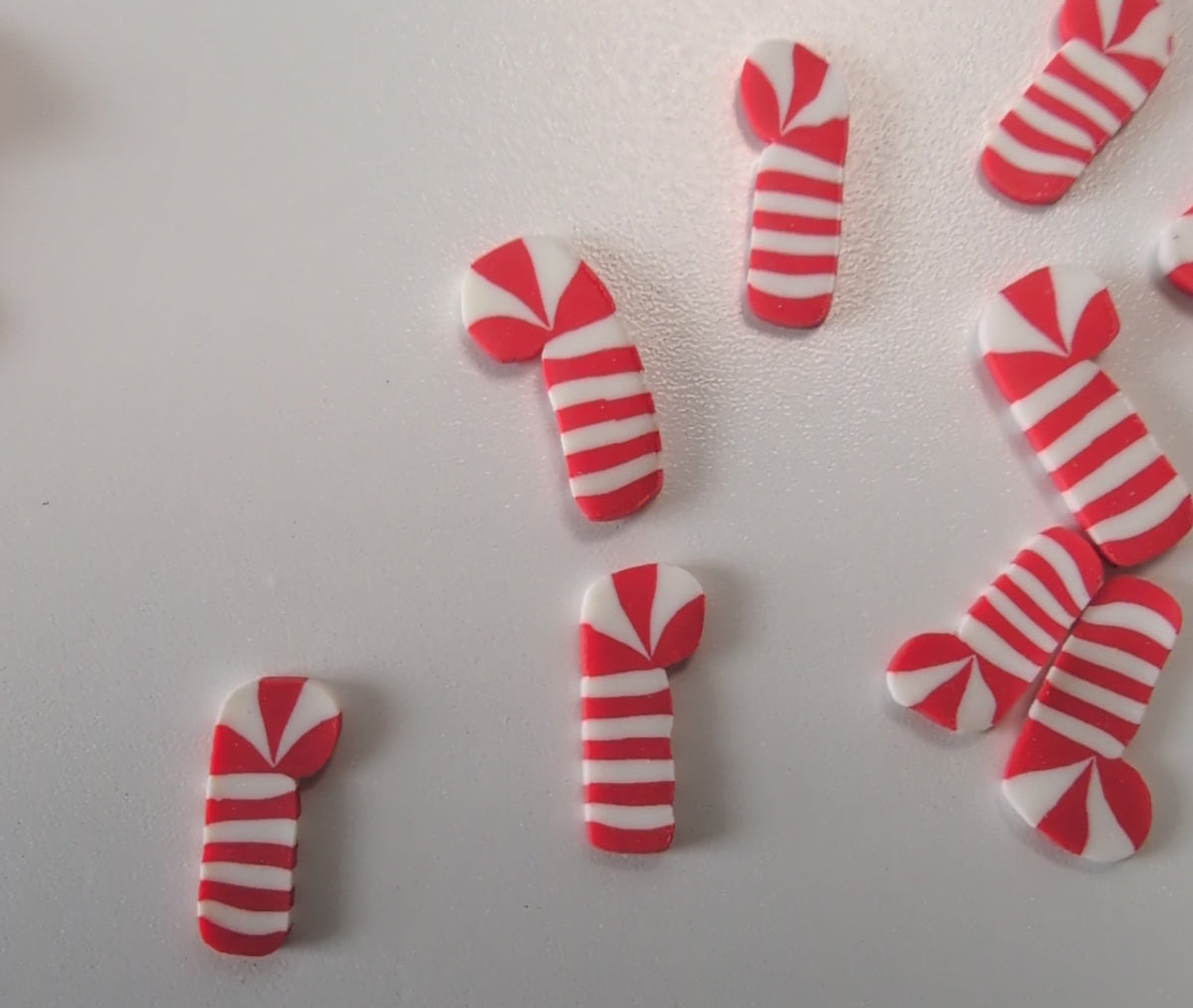 Red Candy Cane Polymer Clay
