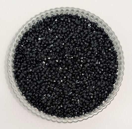 3mm Diamond Cut Rhinestone- Black