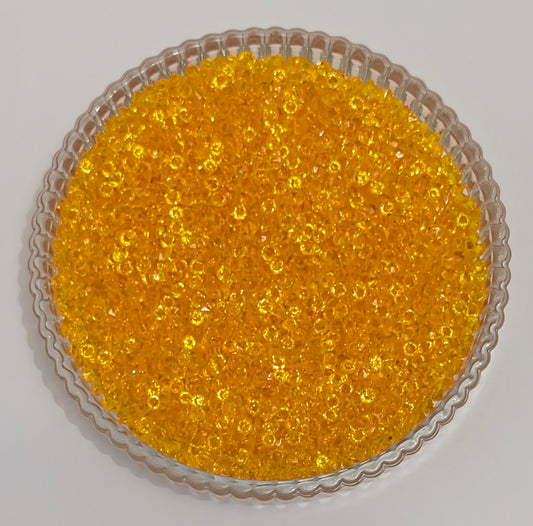3mm Diamond Cut Rhinestone- Golden Orange