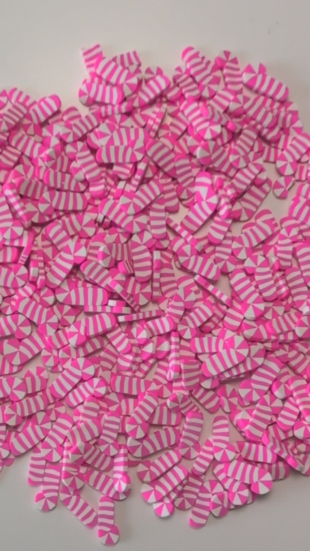 Pink Candy Cane Polymer Clay