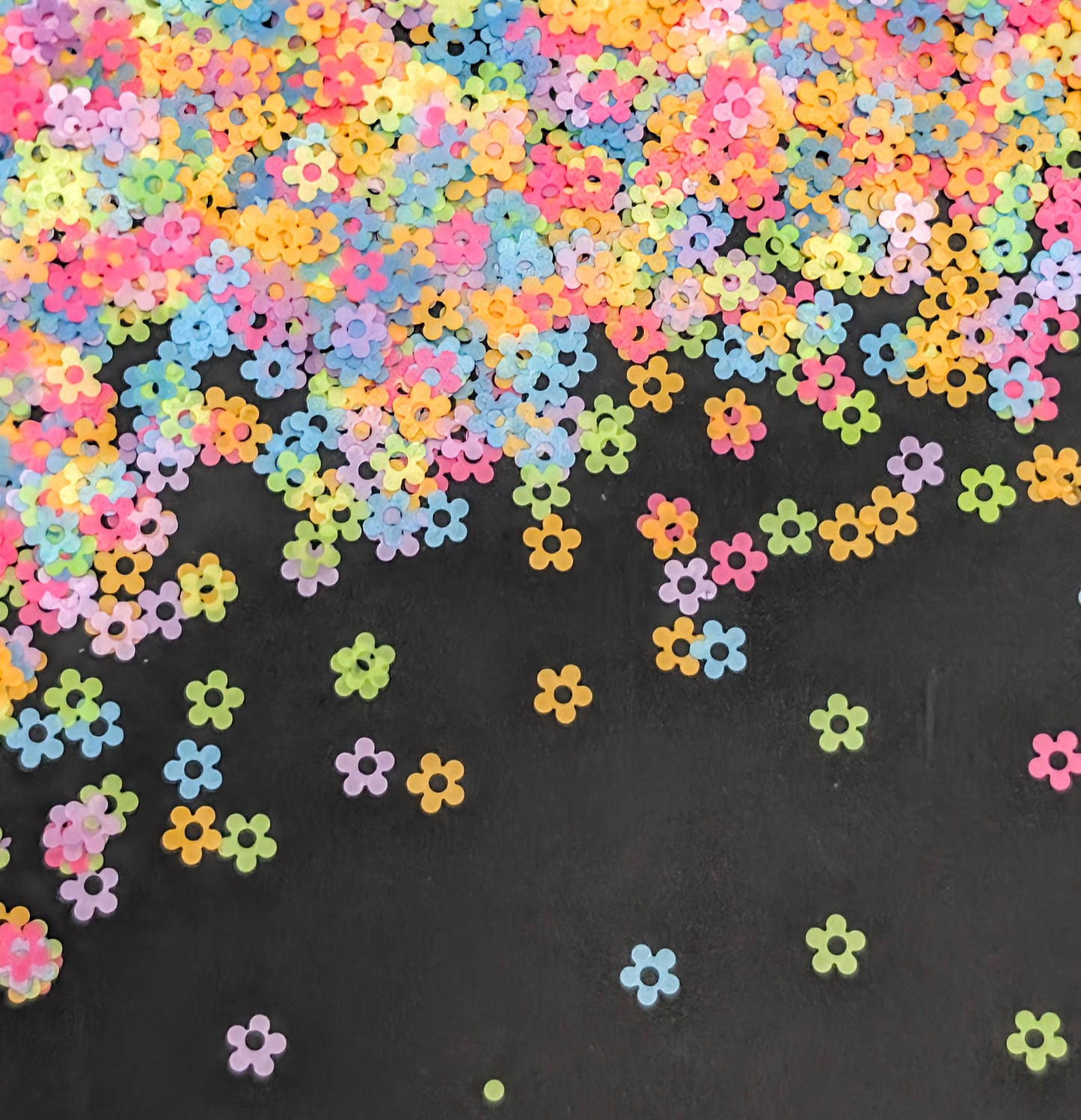 4mm Neon Flower Shape Glitter